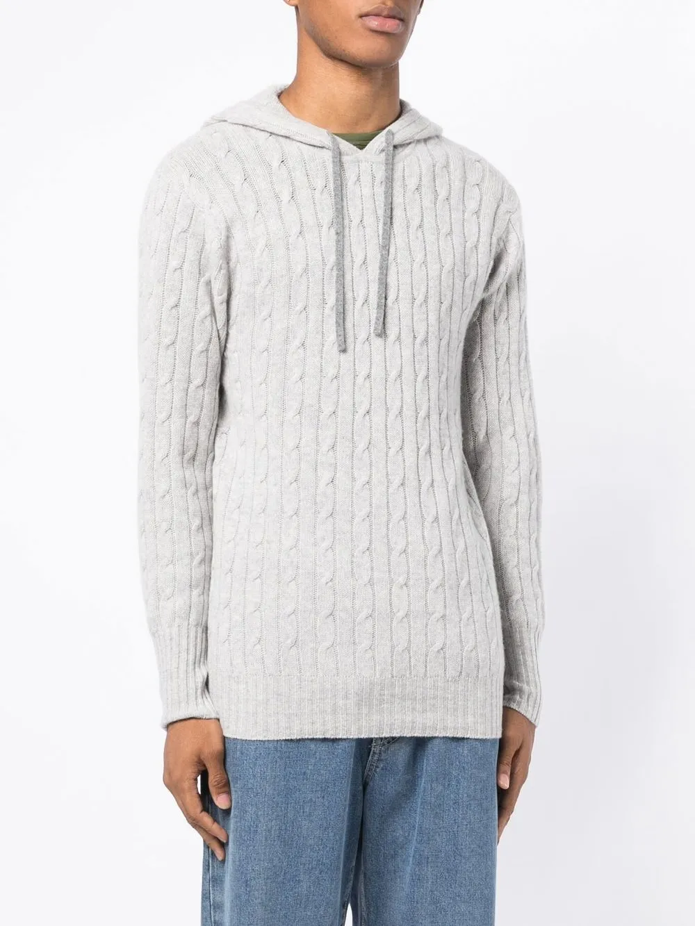 N.Peal Cashmere cable-knit Hoodie 