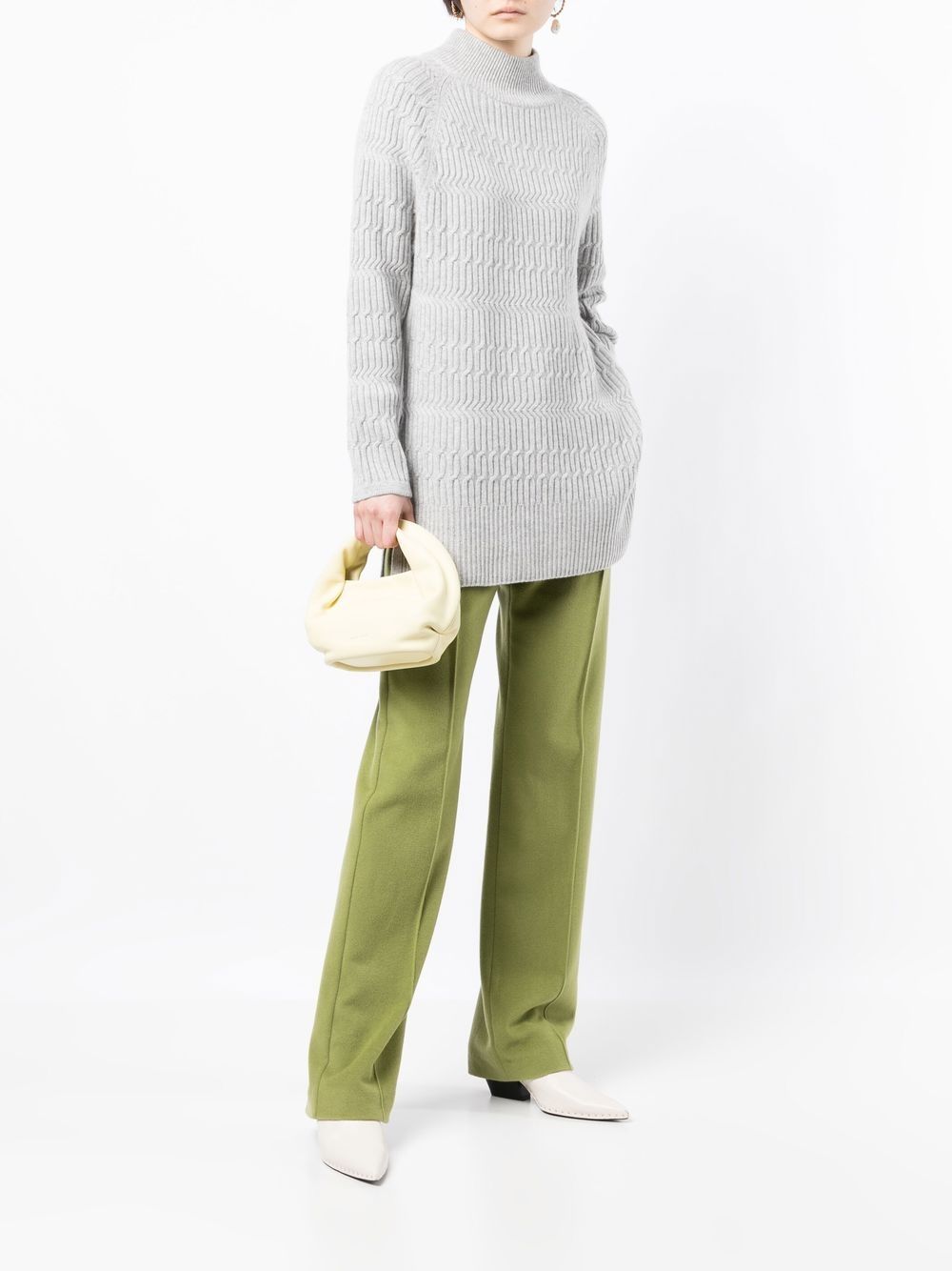 N.Peal cable-knit organic cashmere jumper - Grey