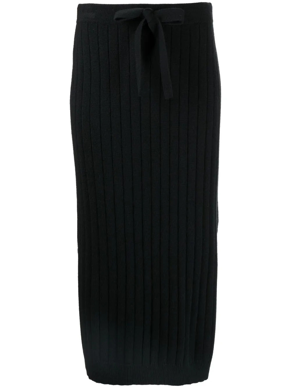 

N.Peal drawstring-fastening waistband skirt - Black
