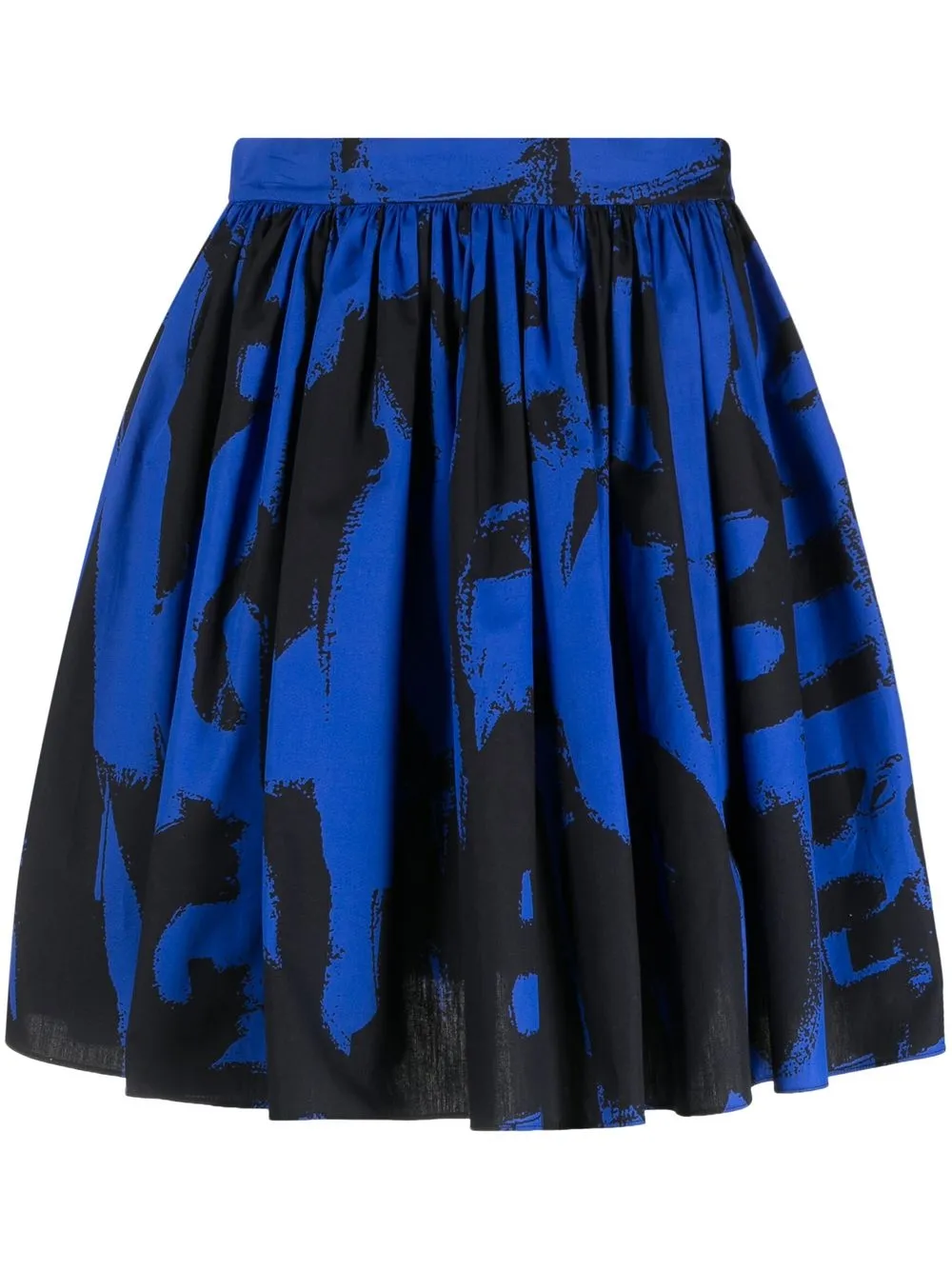 

Alexander McQueen falda plisada con estampado abstracto - Azul