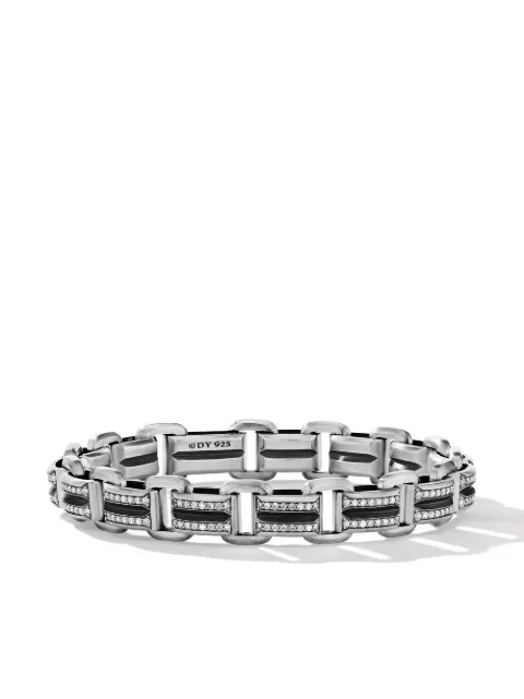 David Yurman pulsera Deco en plata de ley con eslabones biselados de 7.5mm