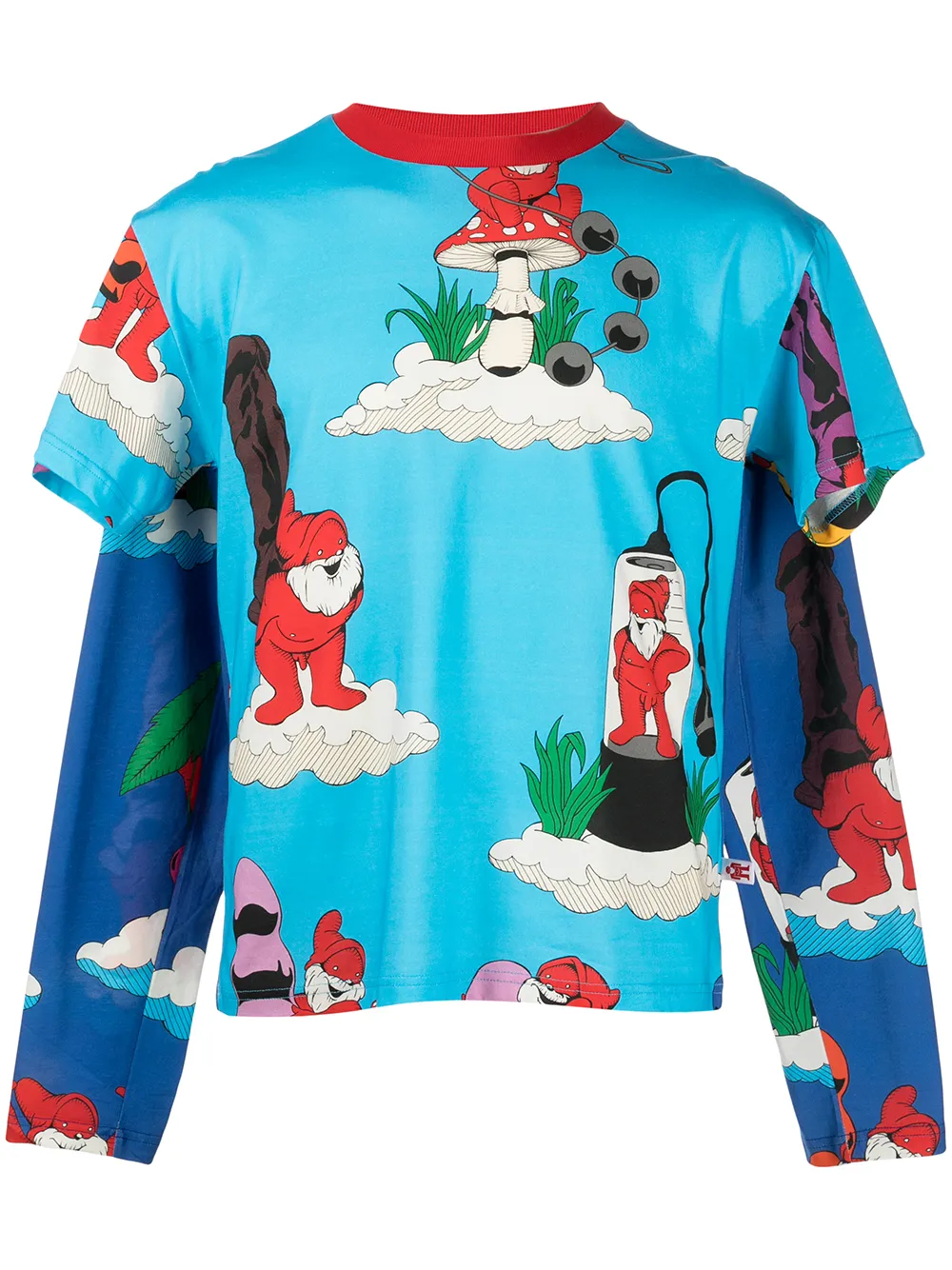 

Walter Van Beirendonck playera Kabouter a capas - Azul