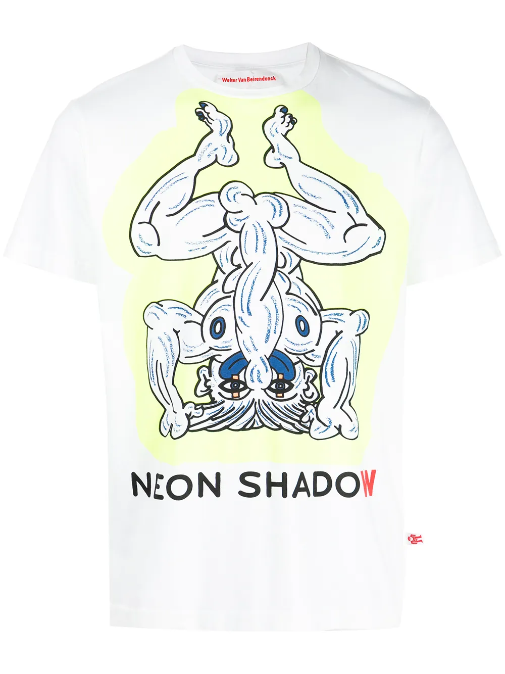 

Walter Van Beirendonck playera Upside Down - Blanco