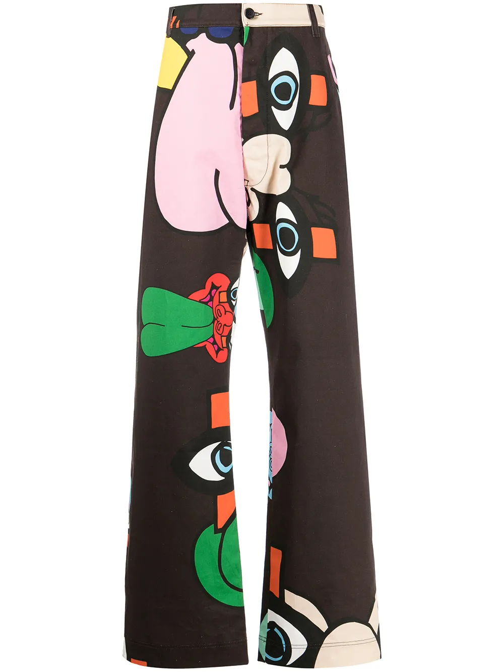 

Walter Van Beirendonck Howl graphic-print trousers - Brown