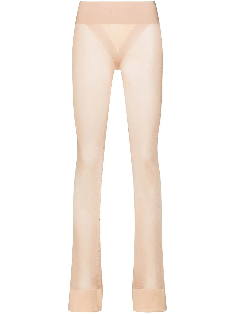 

Jean Paul Gaultier x Lotta Volkova semi-sheer flared trousers - Neutrals