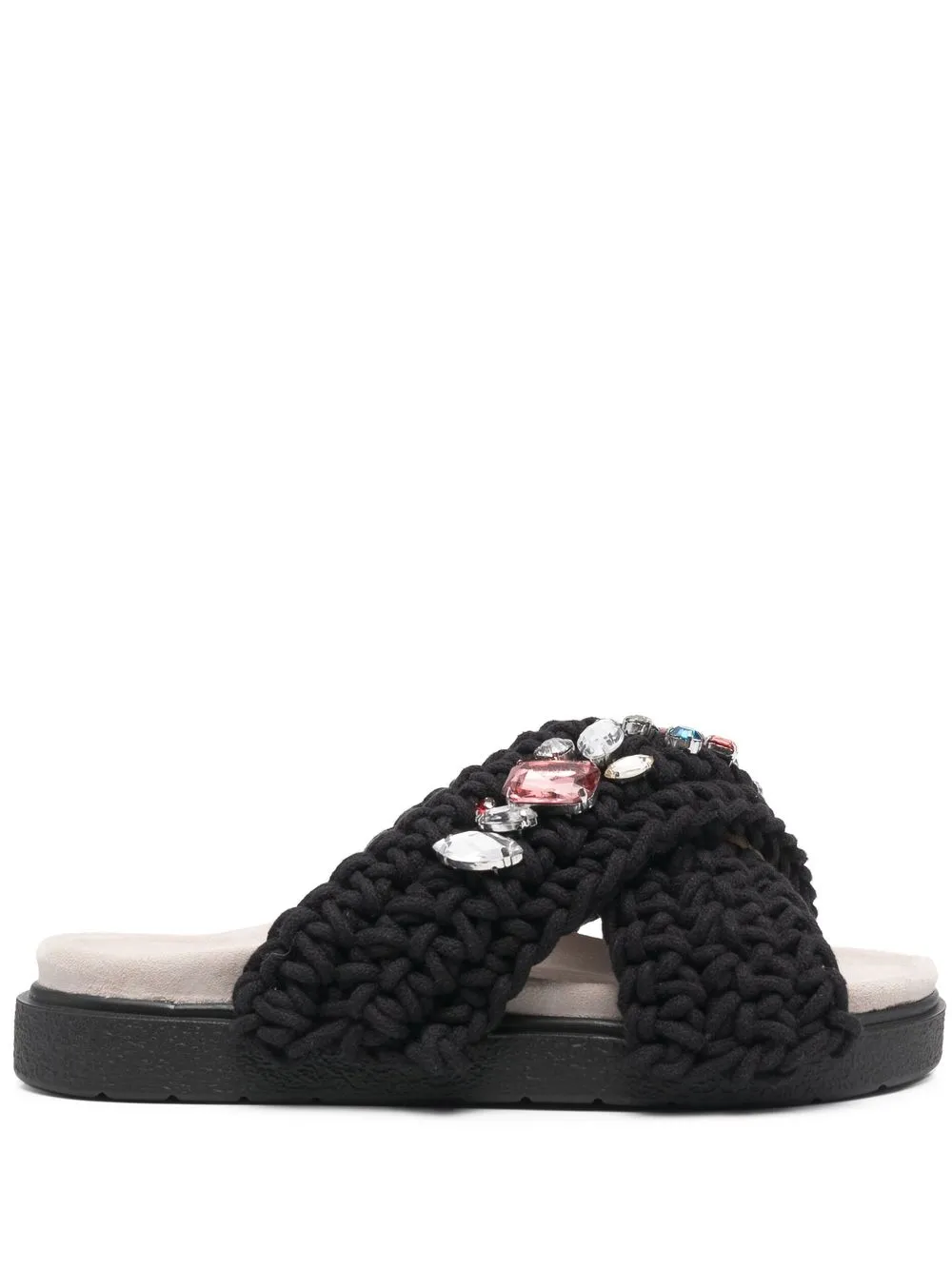 

Inuikii 25mm knitted-strap sandals - Black