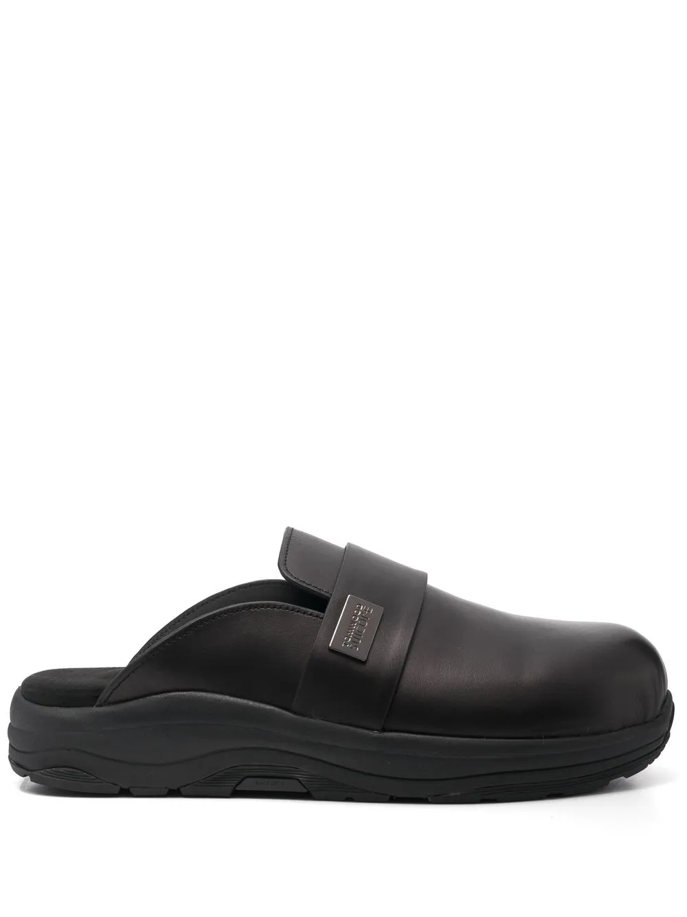 

Tom Wood slippers con placa del logo - Negro