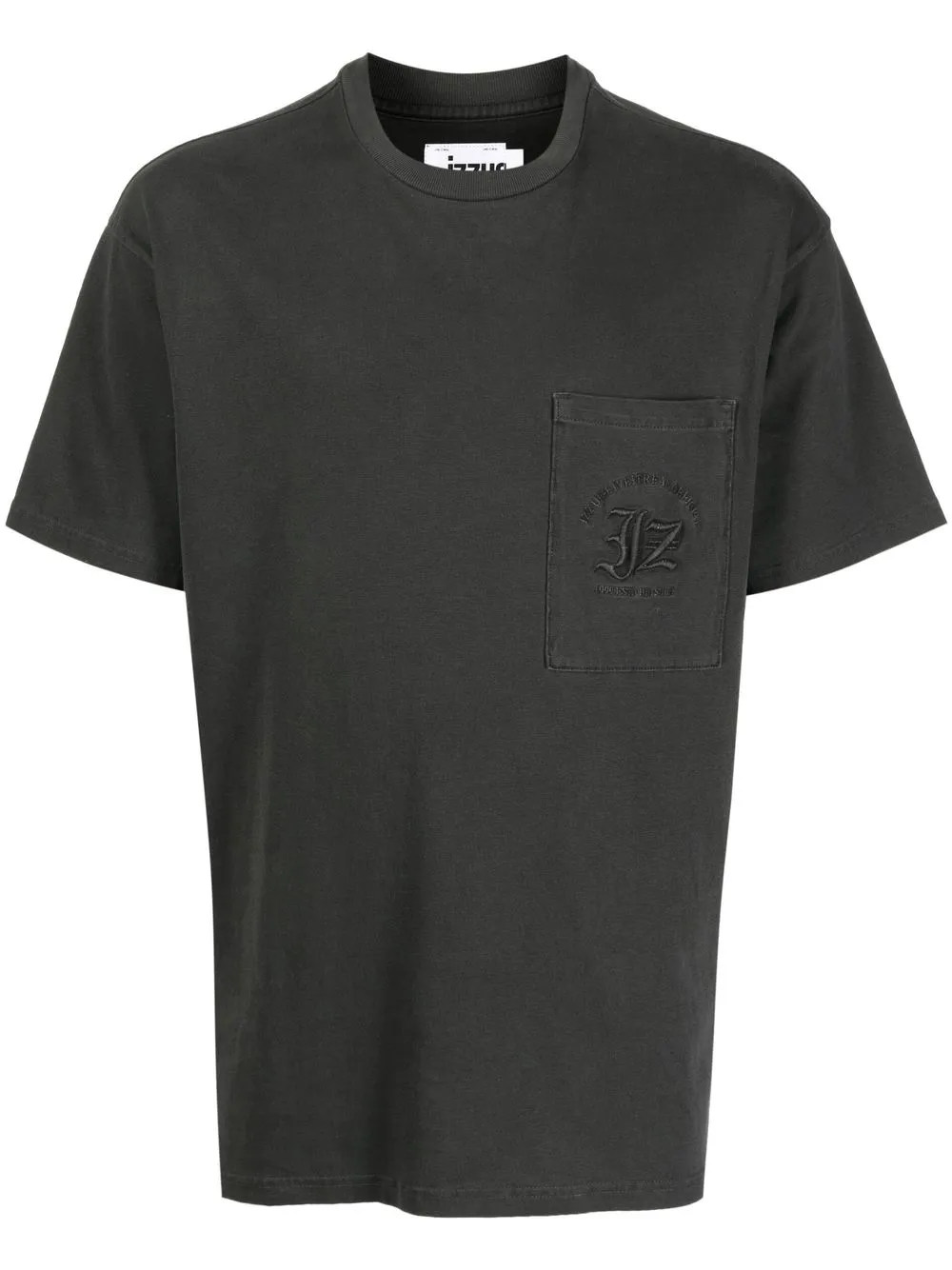 

izzue playera con logo bordado - Gris