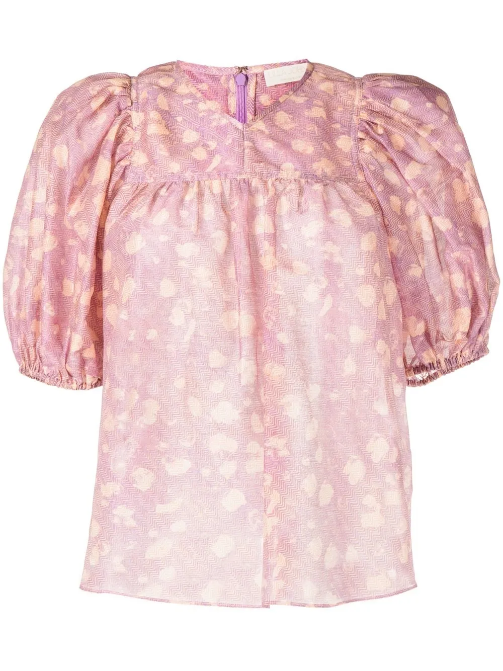 

Ulla Johnson blusa de manga farol transparente - Morado