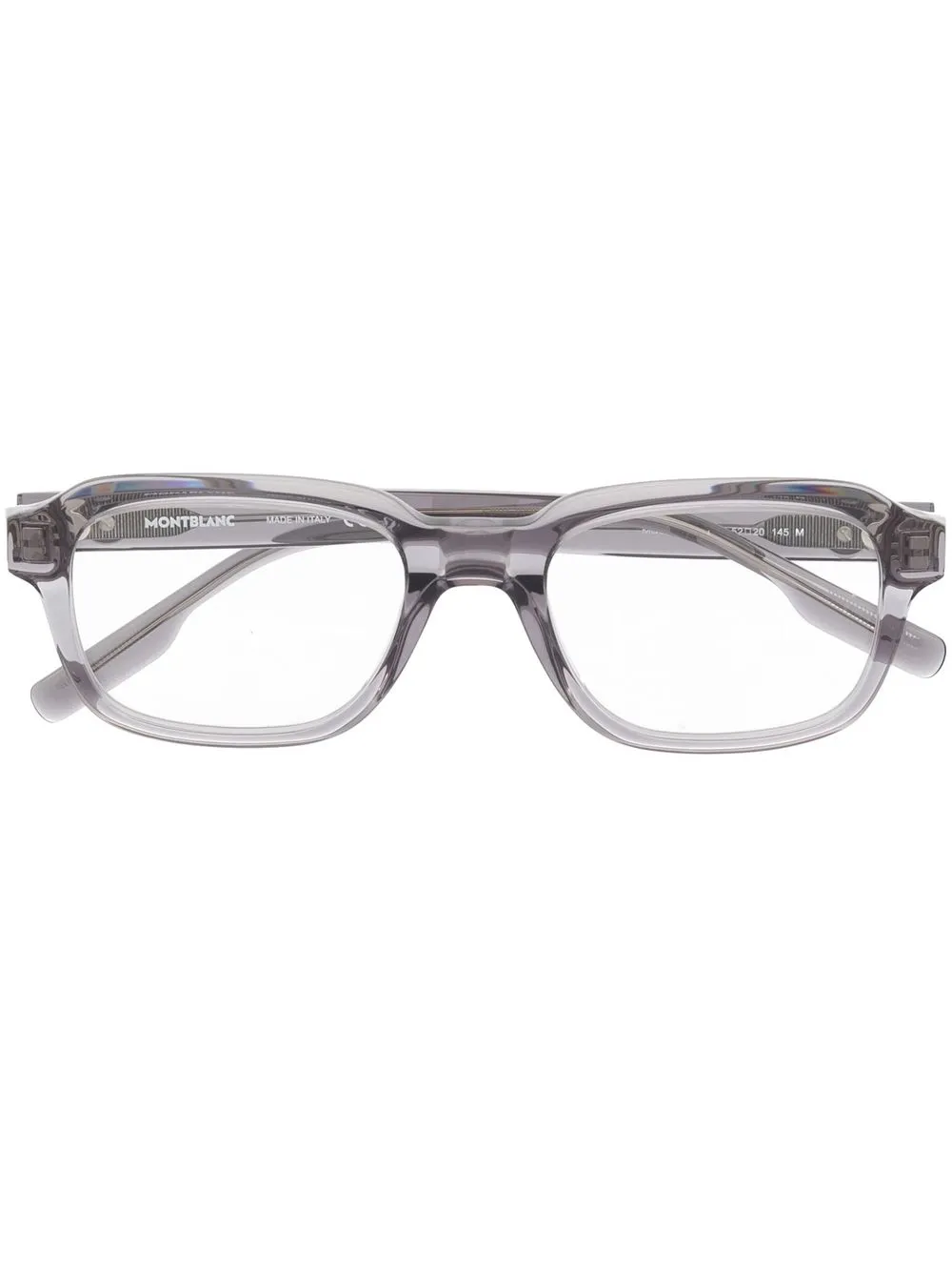 

Montblanc logo square-frame glasses - Grey