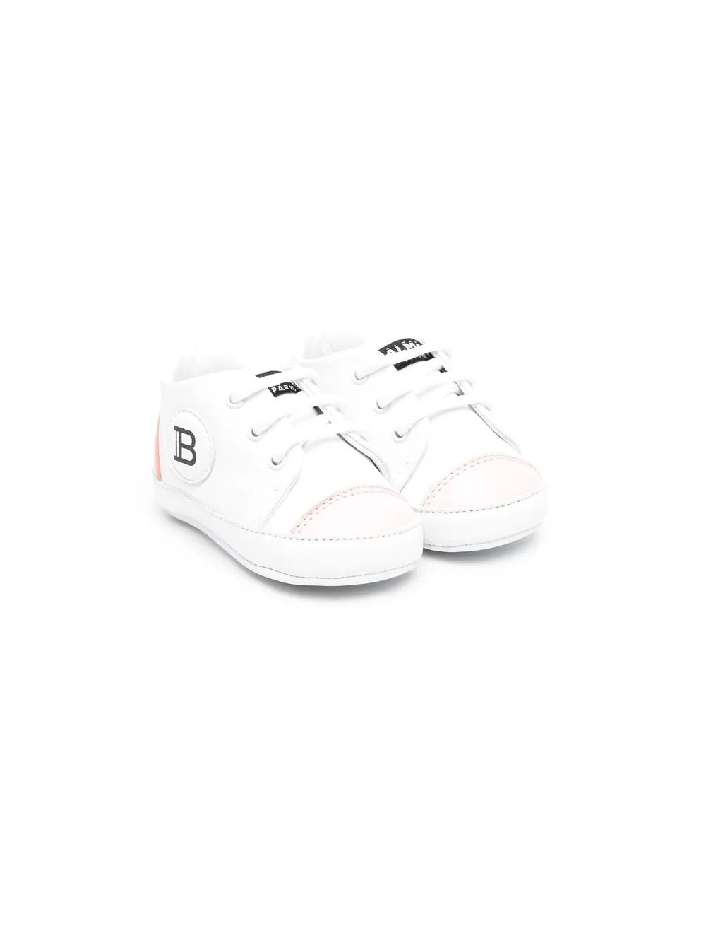 

Balmain Kids zapatos primeros pasos con logo - Blanco