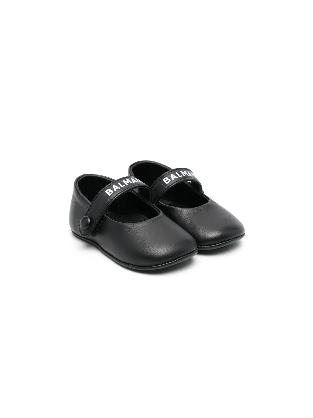 

Balmain Kids flats con logo estampado - Negro