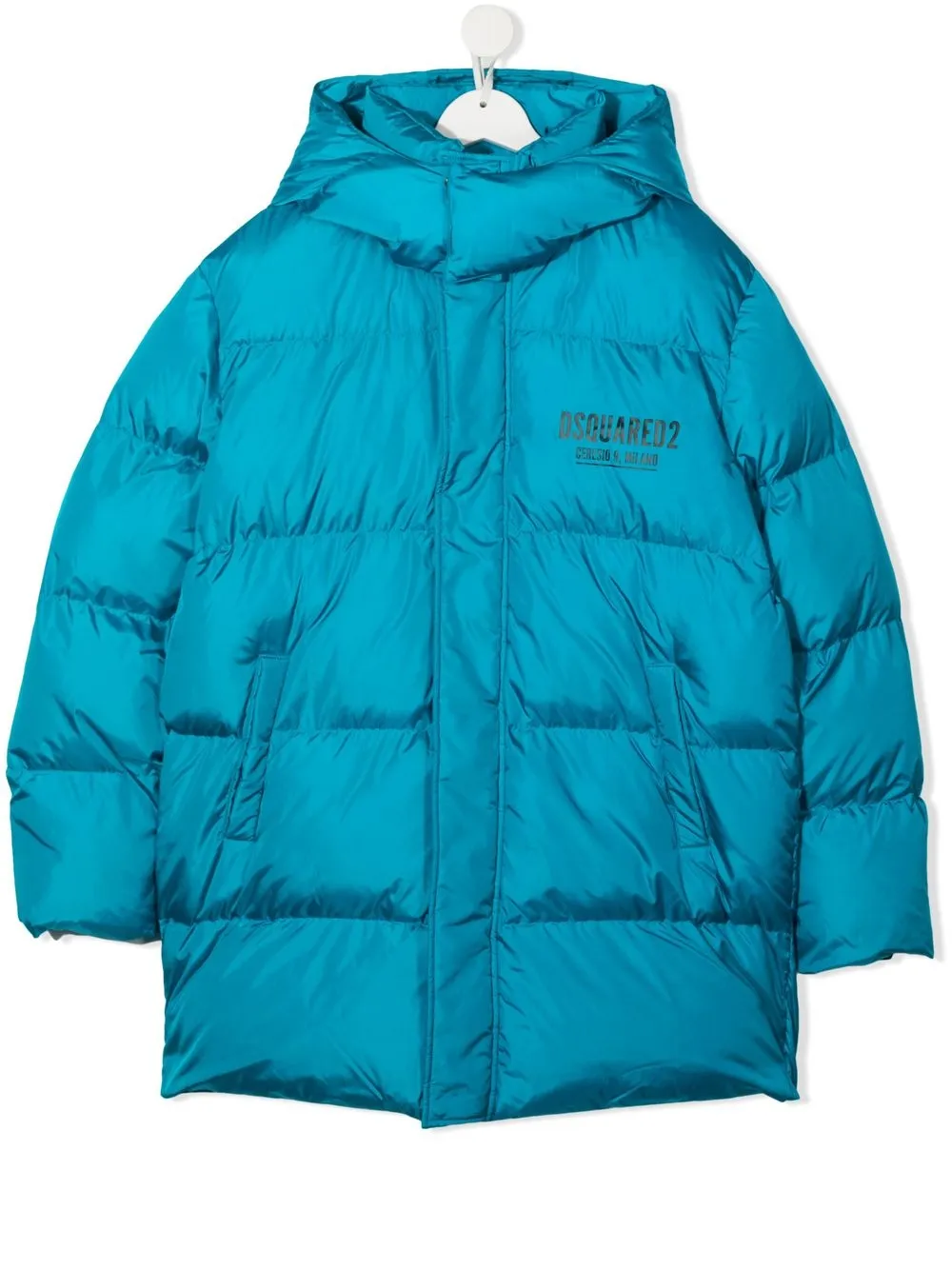 

Dsquared2 Kids TEEN logo-print padded coat - Blue