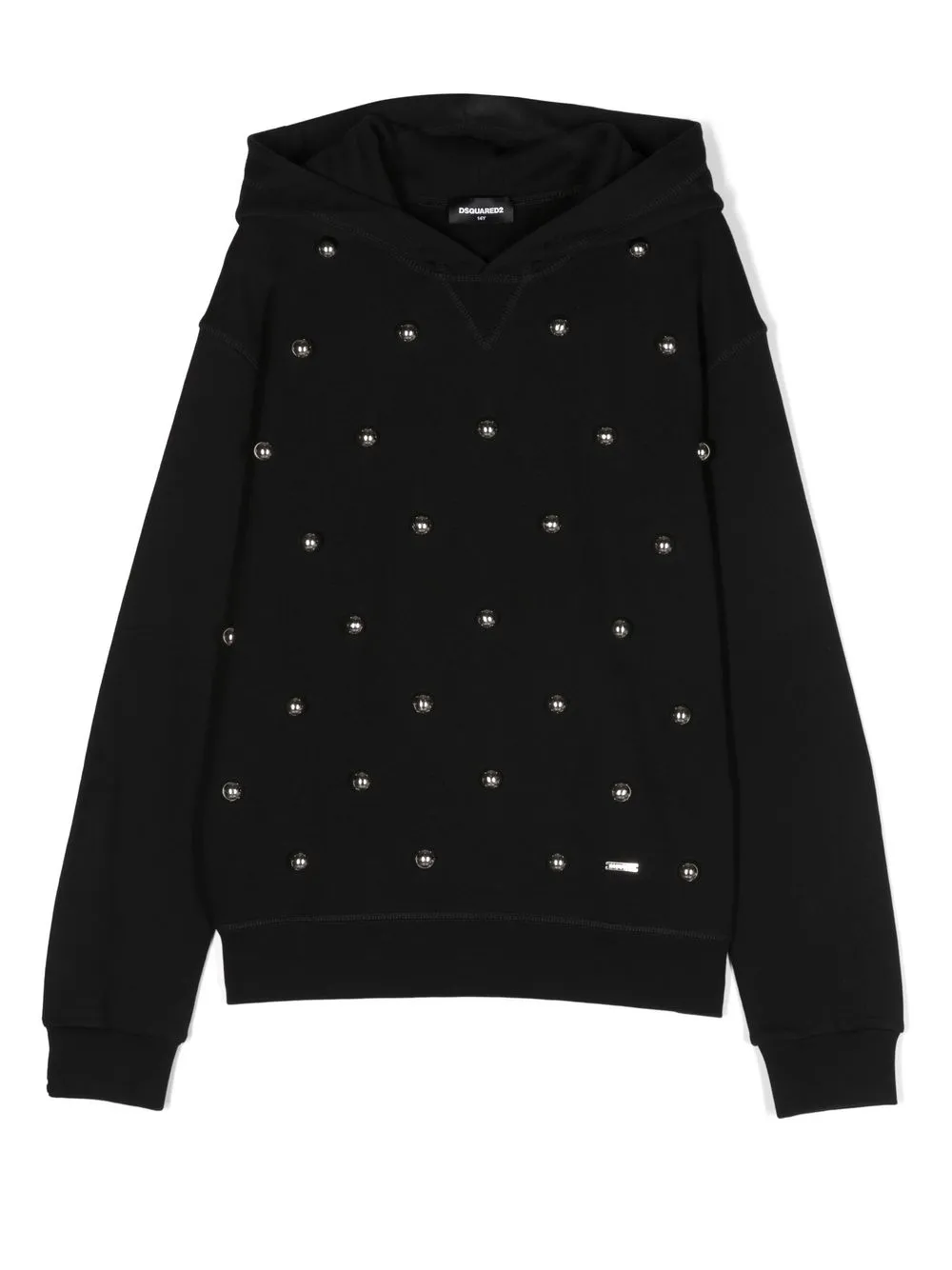 

Dsquared2 Kids hoodie con detalle metalizado - Negro