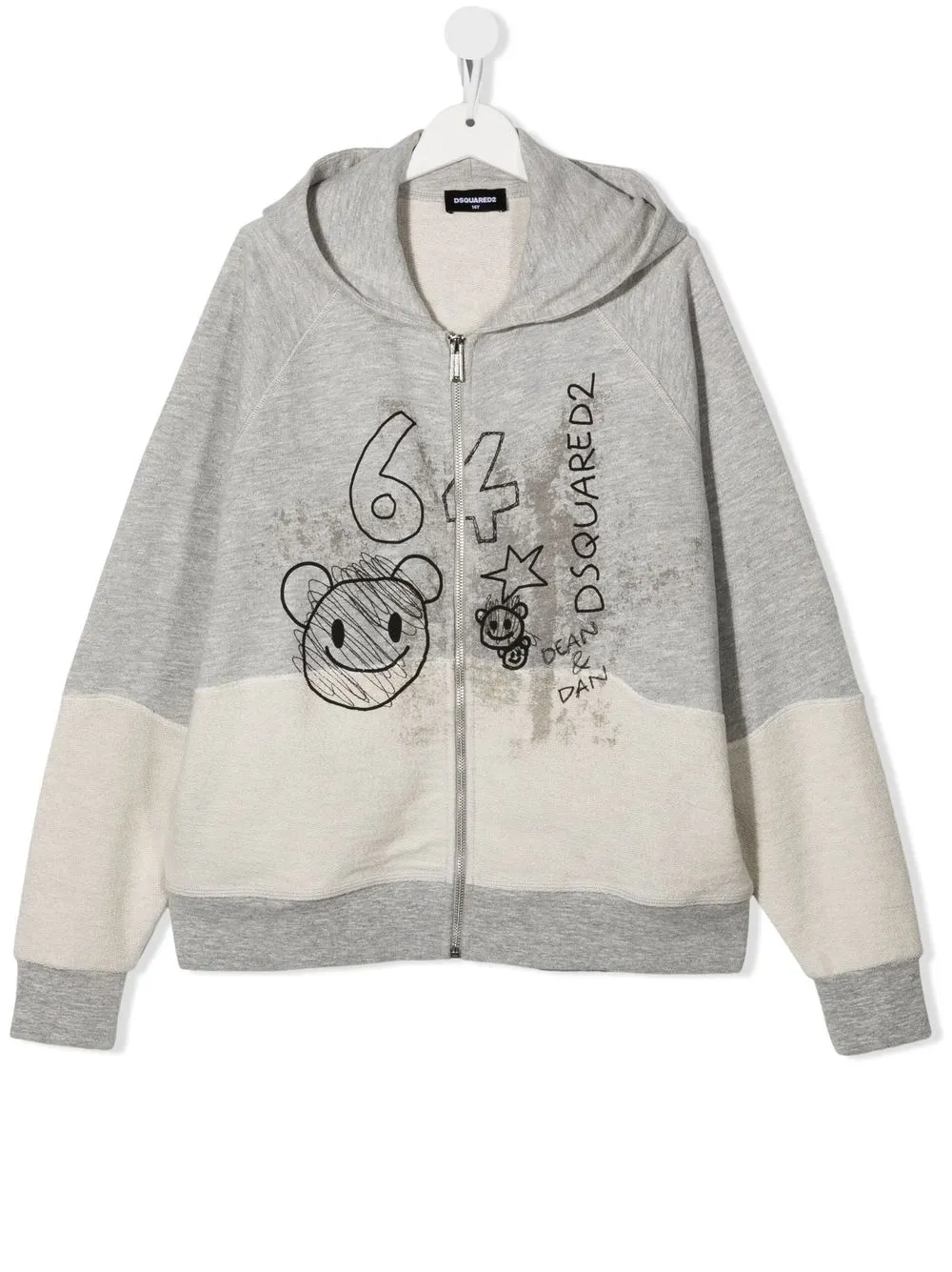 

Dsquared2 Kids hoodie con estampado gráfico - Gris