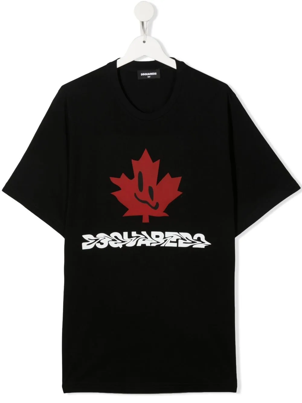 

Dsquared2 Kids playera con hoja de arce estampada - Negro