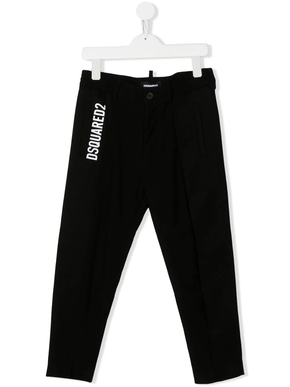 

Dsquared2 Kids vertical-logo casual trousers - Black