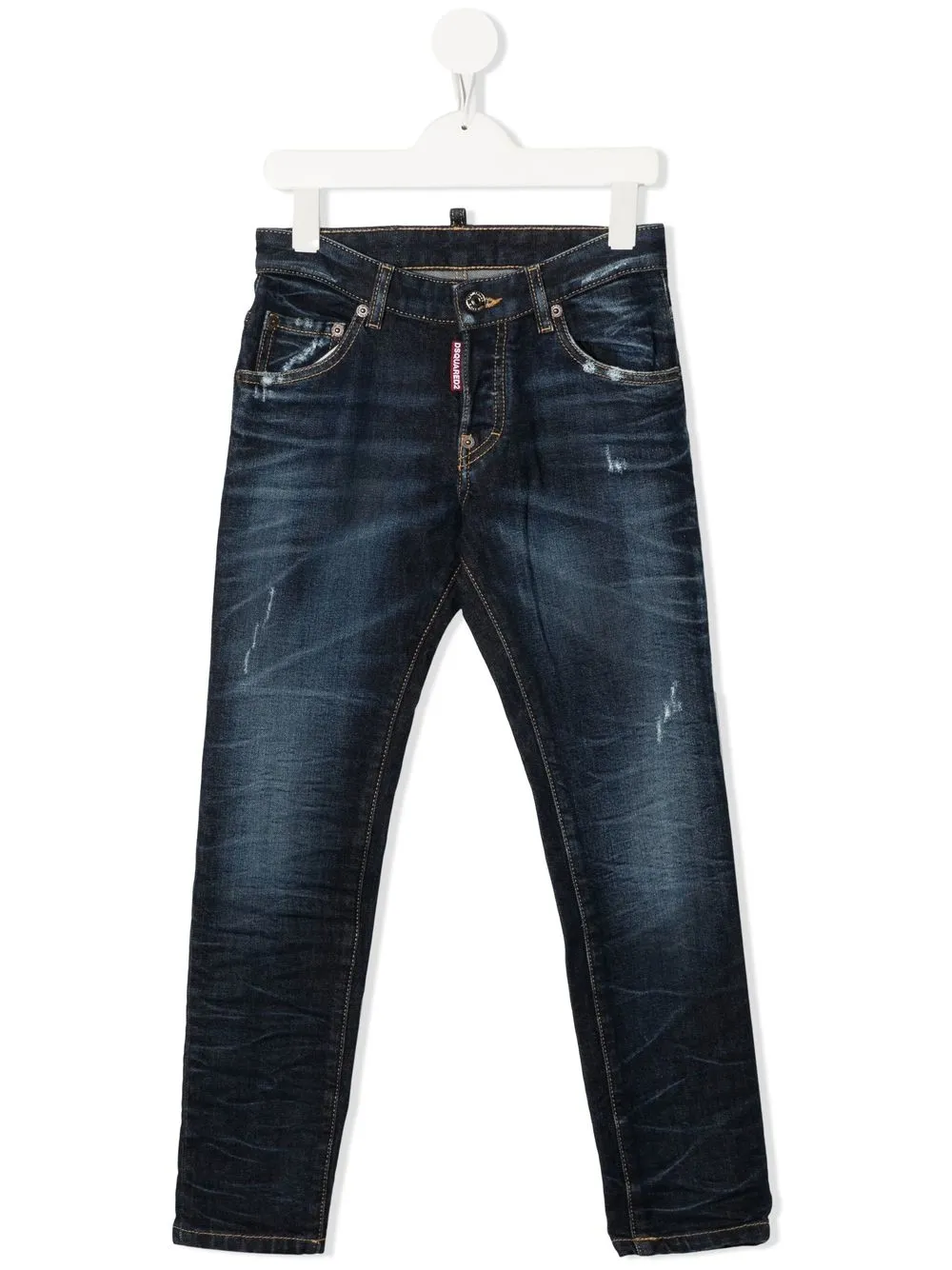

Dsquared2 Kids TEEN distressed slim-cut jeans - Blue