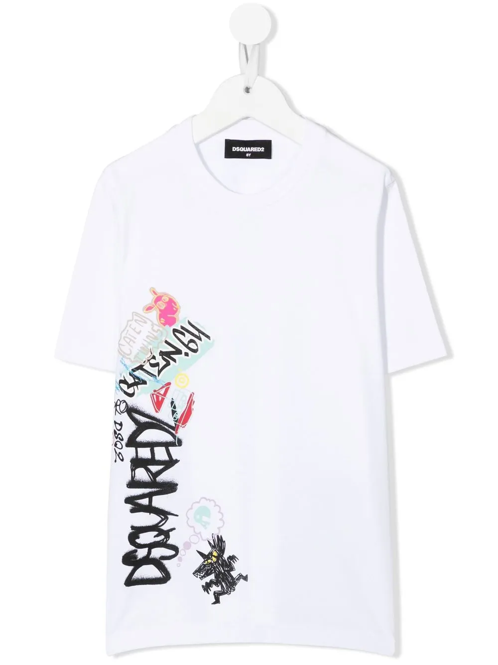 

Dsquared2 Kids camisa con estampado de grafiti - Blanco