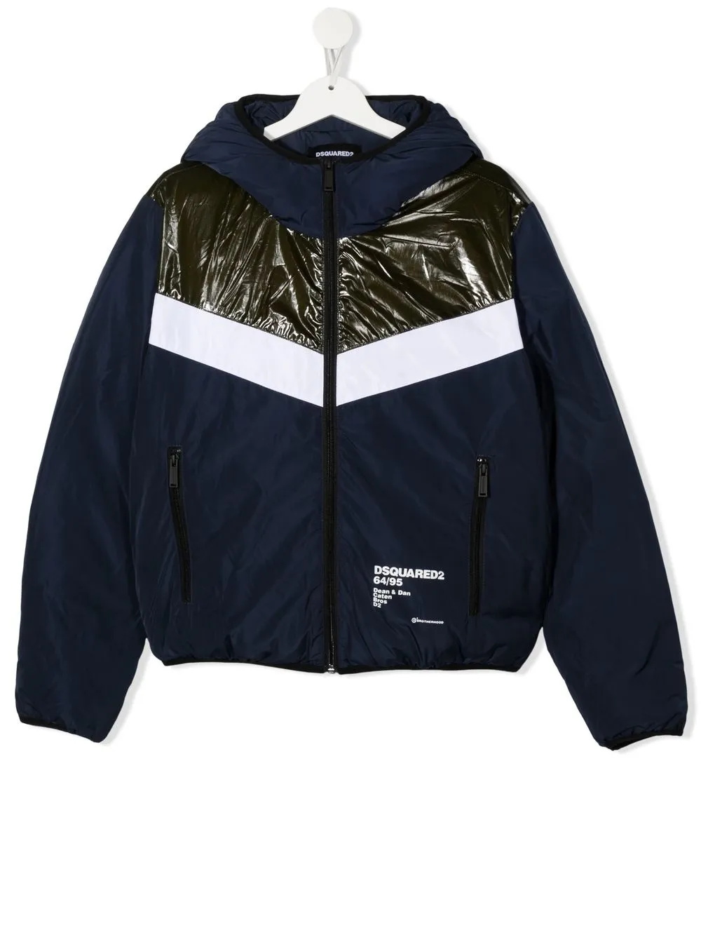 

Dsquared2 Kids TEEN logo-print hooded jacket - Blue