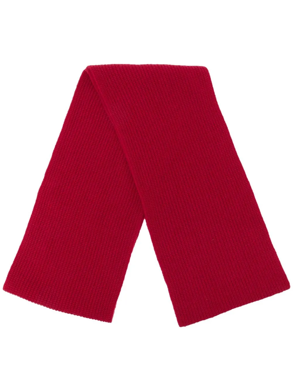 

N.Peal mascada de cachemira tejida de canalé - Rojo