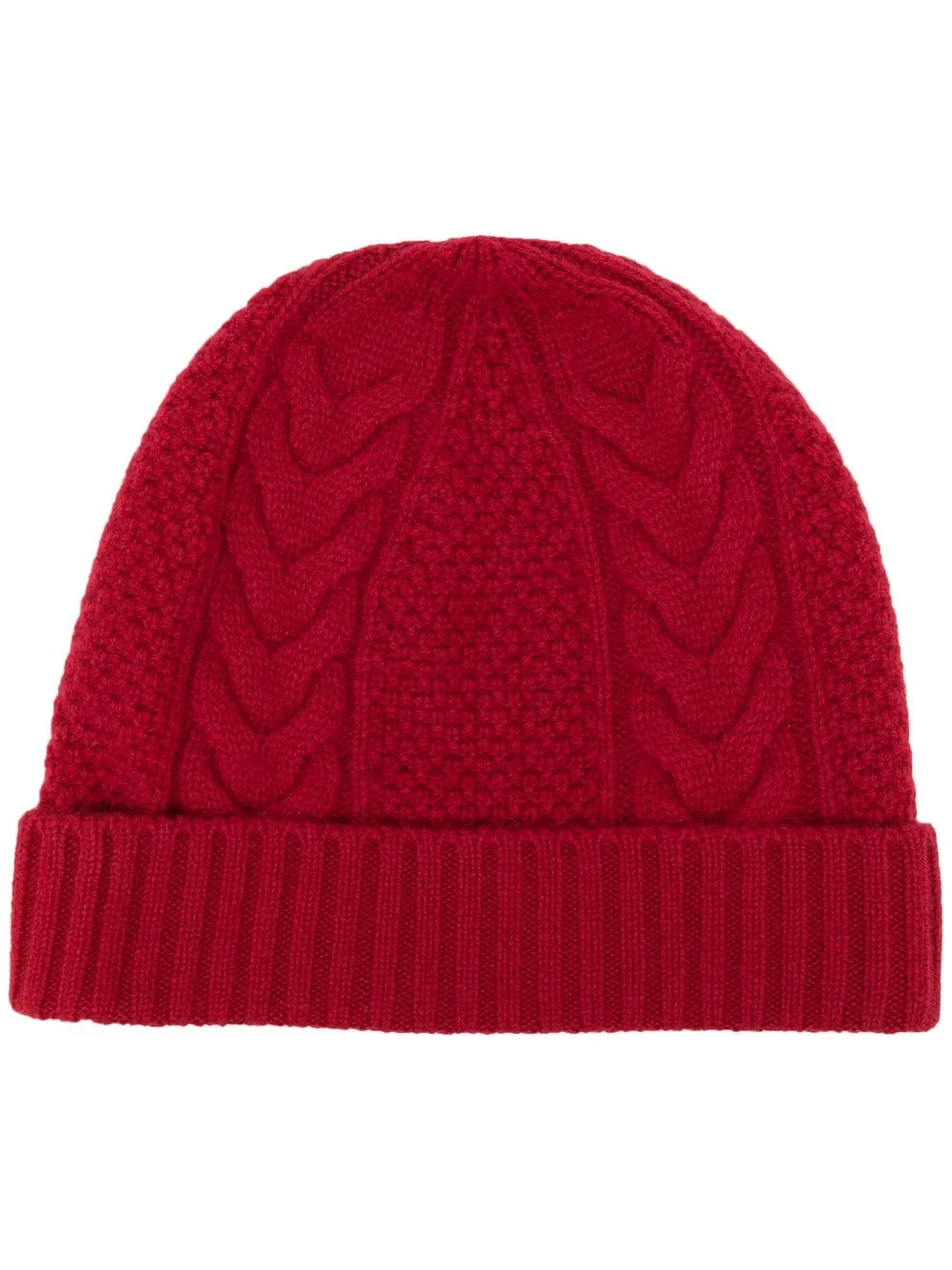 

N.Peal gorro con tejido de ochos - Rojo