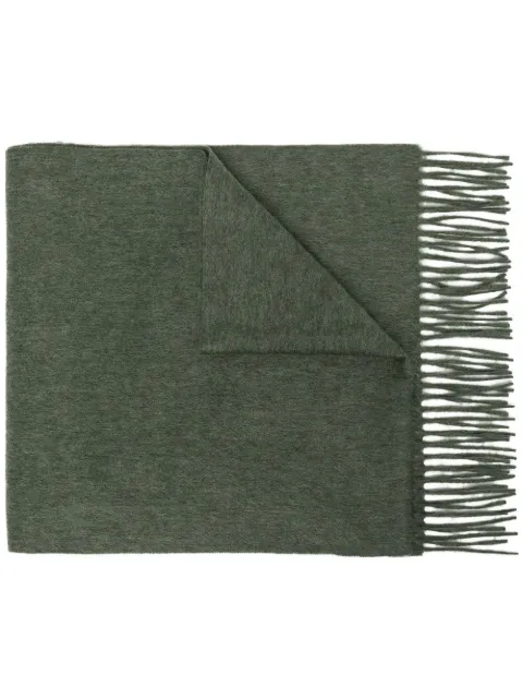 N.Peal fringed-edge cashmere scarf