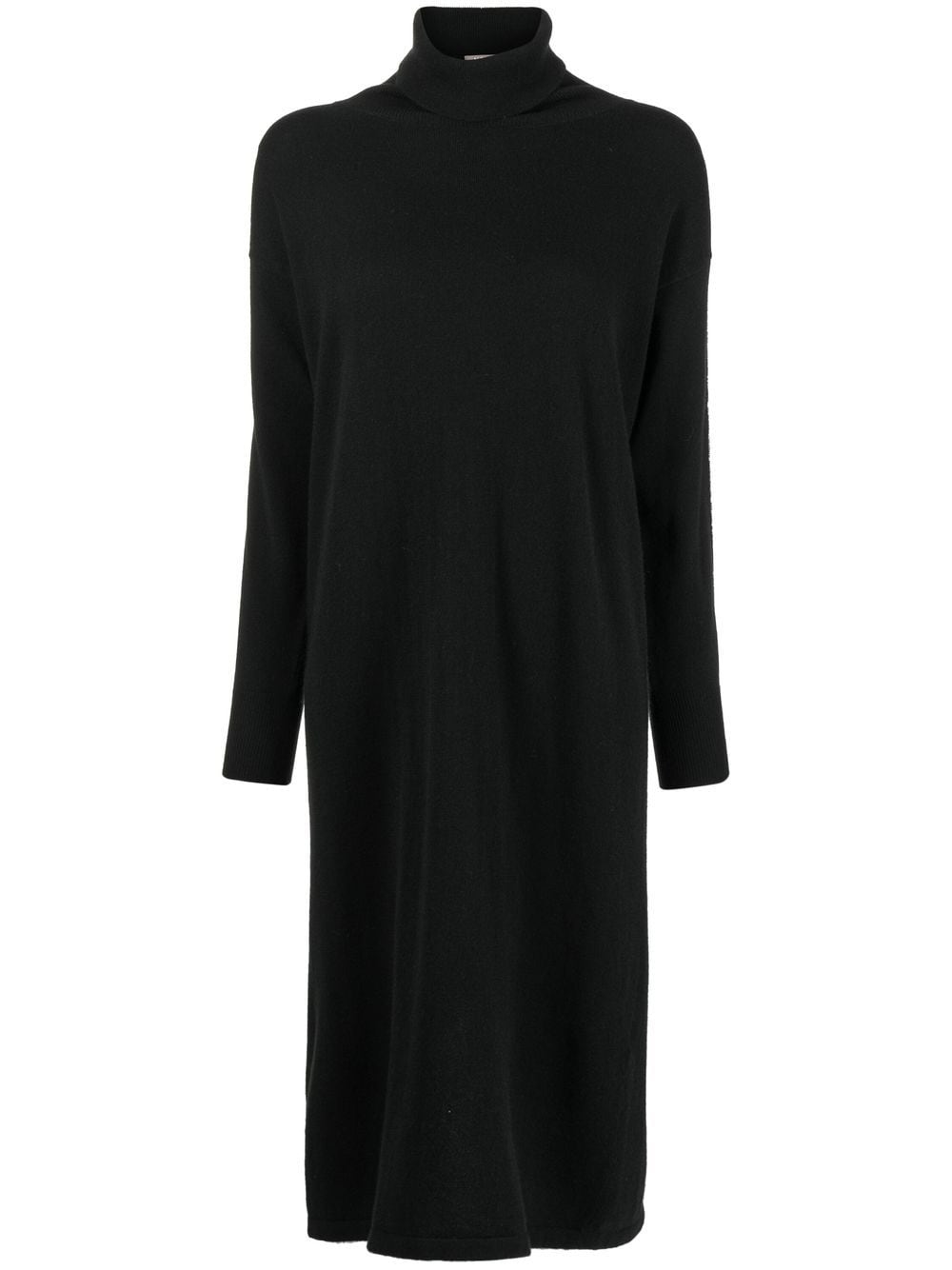 

N.Peal roll-neck organic cashmere dress - Black