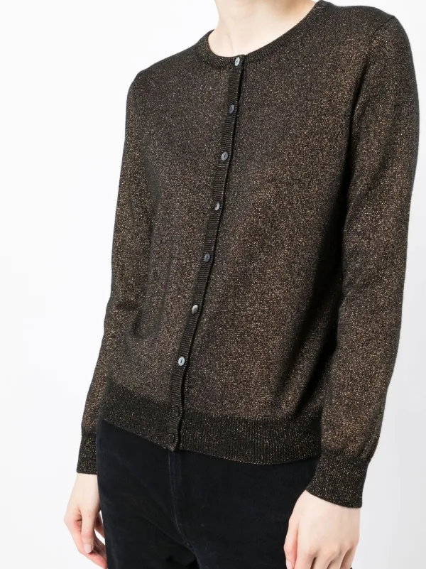 N.Peal round-neck Lurex Cardigan - Farfetch