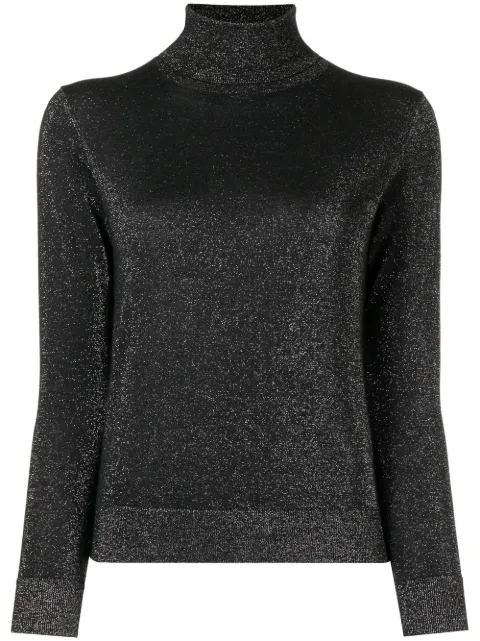 N.Peal metallic-thread rollneck jumper