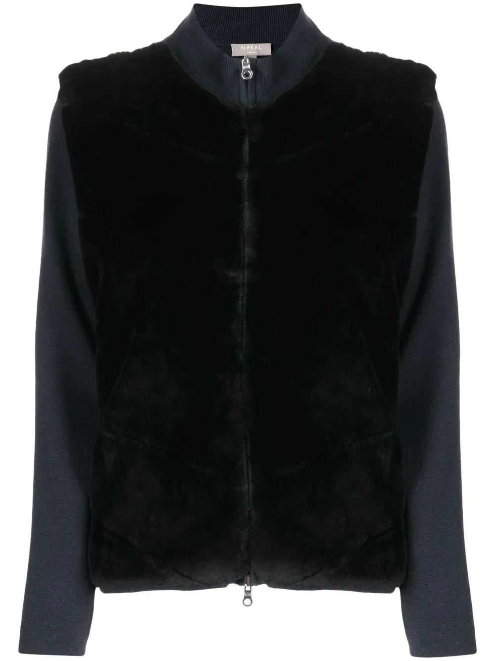 N.Peal faux-fur zip-up Fitted Jacket - Farfetch