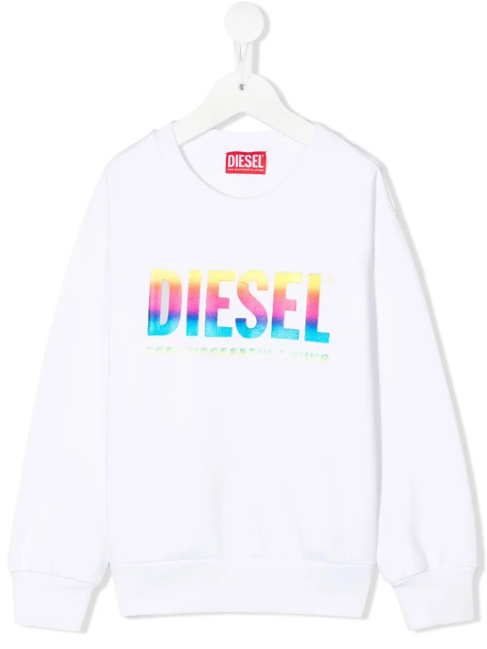 

Diesel Kids sudadera con logo estampado - Blanco