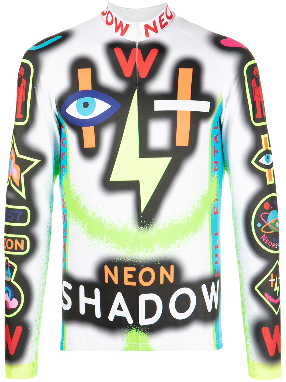 

Walter Van Beirendonck Neon Shadow long sleeve T-shirt - White