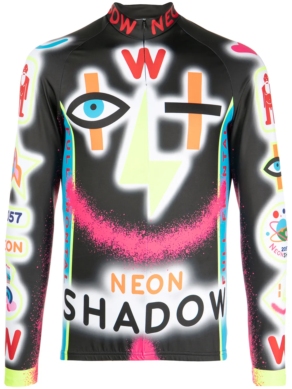 

Walter Van Beirendonck playera Neon Shadow - Negro