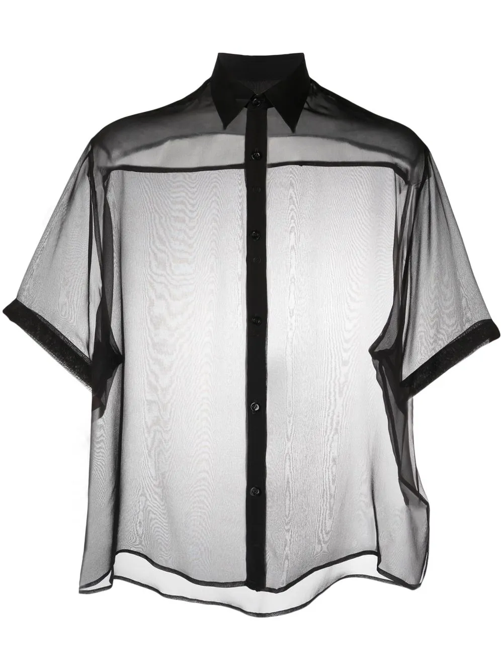 

AMI Paris camisa transparente manga corta - Negro