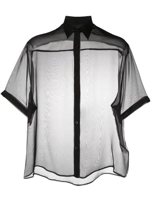AMI Paris Sheer short-sleeve Shirt 