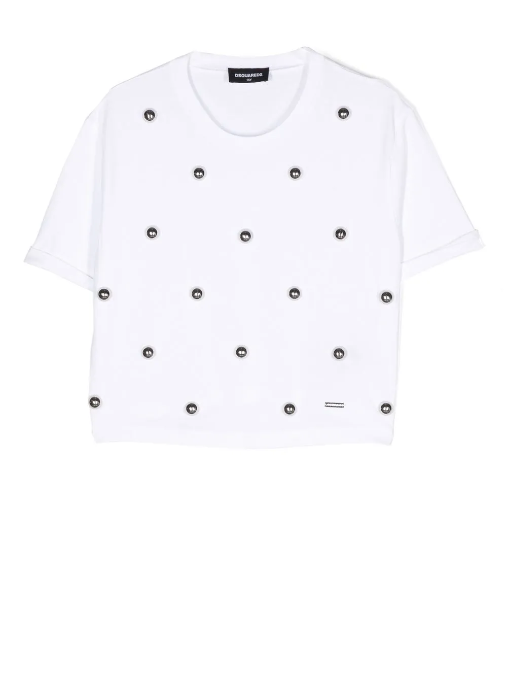 

Dsquared2 Kids playera con cuello redondo y apliques - Blanco
