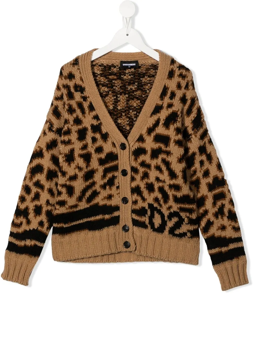 

Dsquared2 Kids cárdigan con estampado de leopardo - Marrón