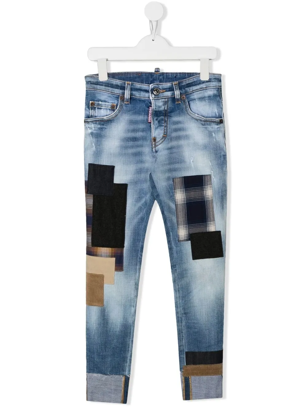 

Dsquared2 Kids jeans Hand-Me-Down con diseño patchwork - DQ01