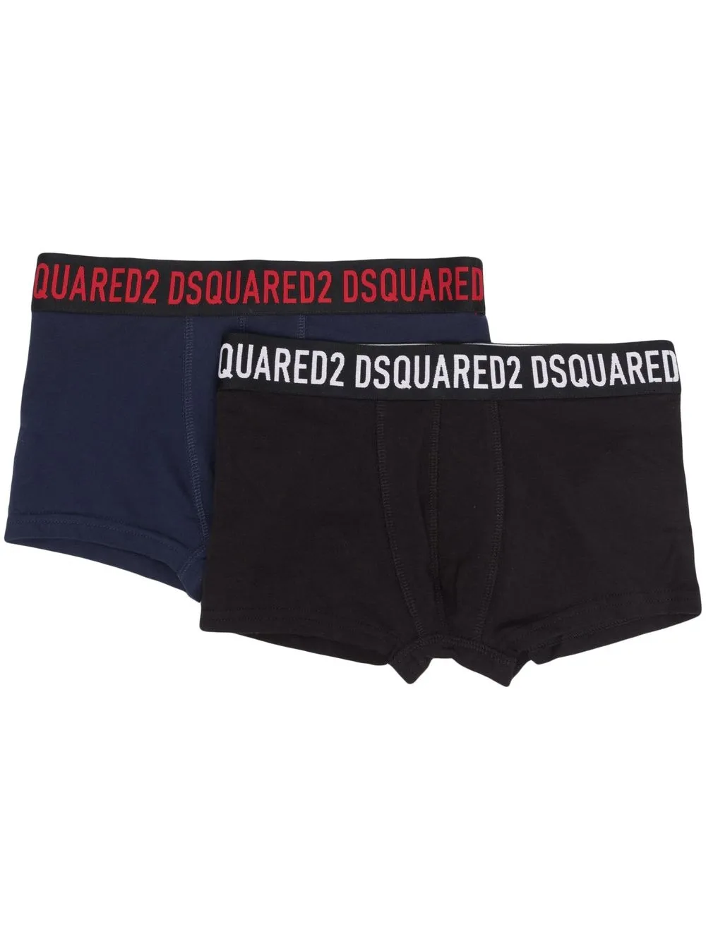 

Dsquared2 Kids pack de dos bóxeres con logo en la pretina - Negro