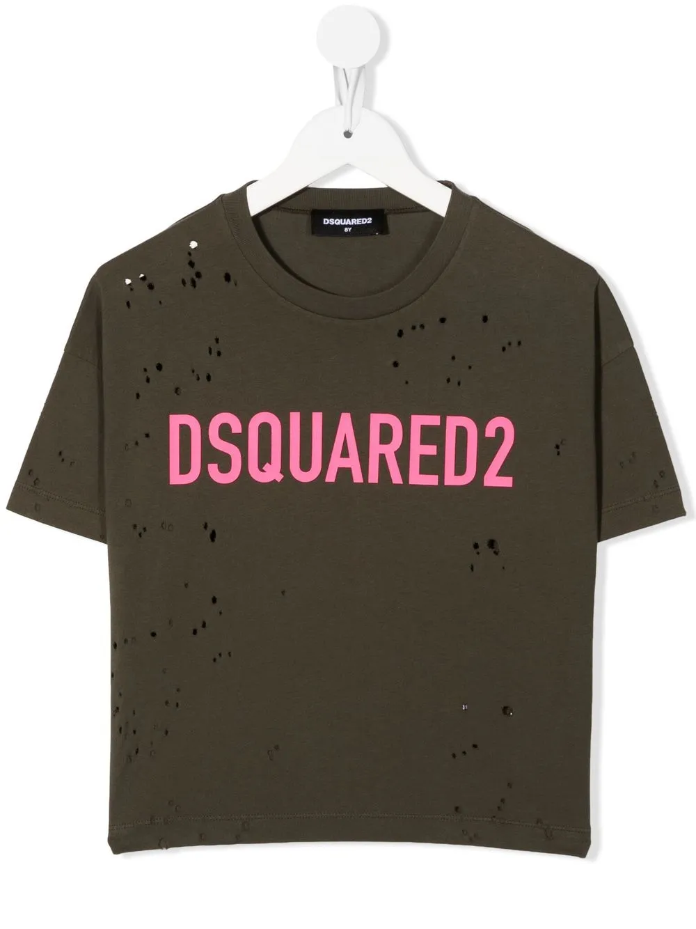 

Dsquared2 Kids playera con logo y efecto envejecido - DQ561