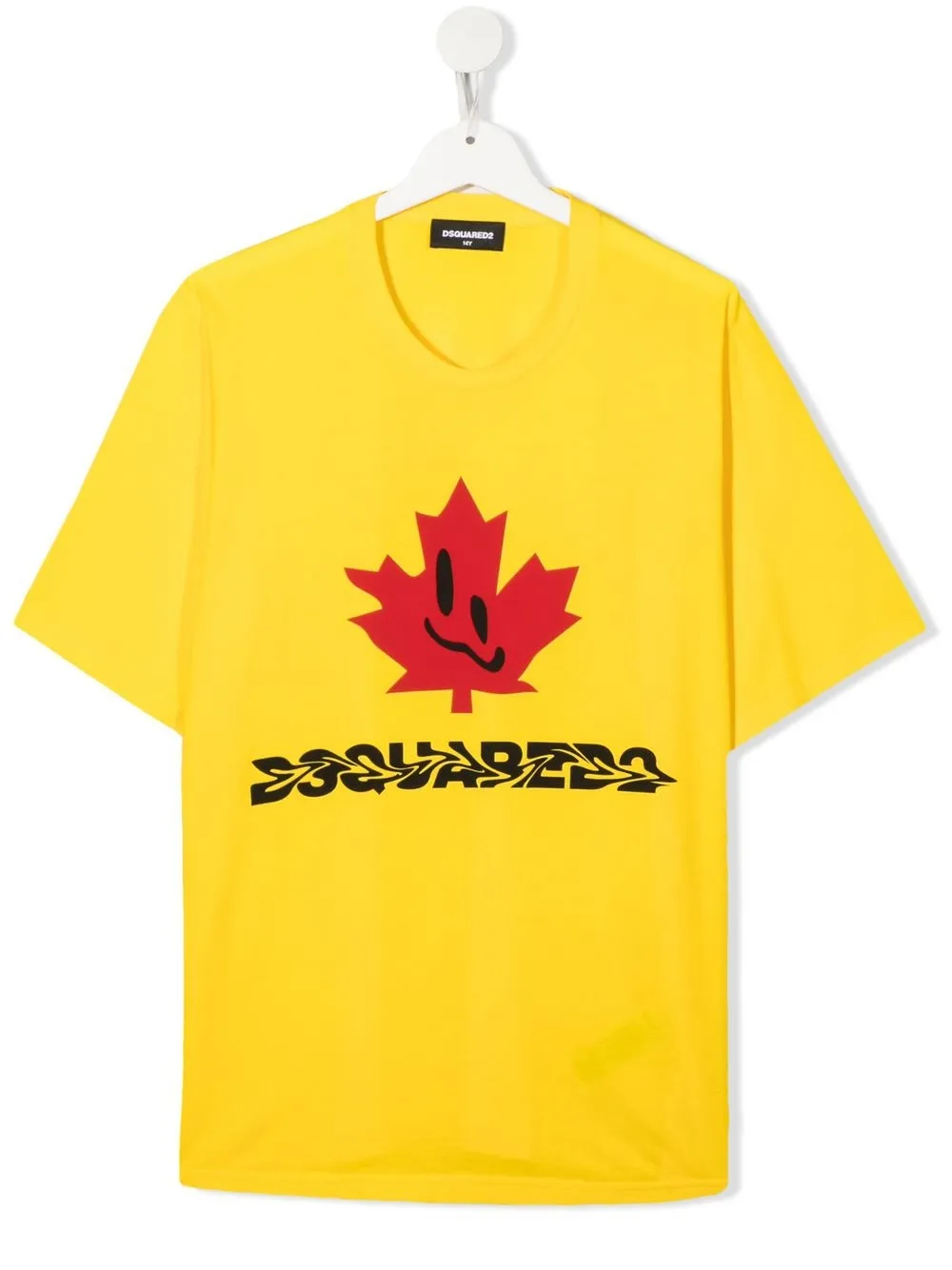 

Dsquared2 Kids playera con hoja de arce estampada - Amarillo