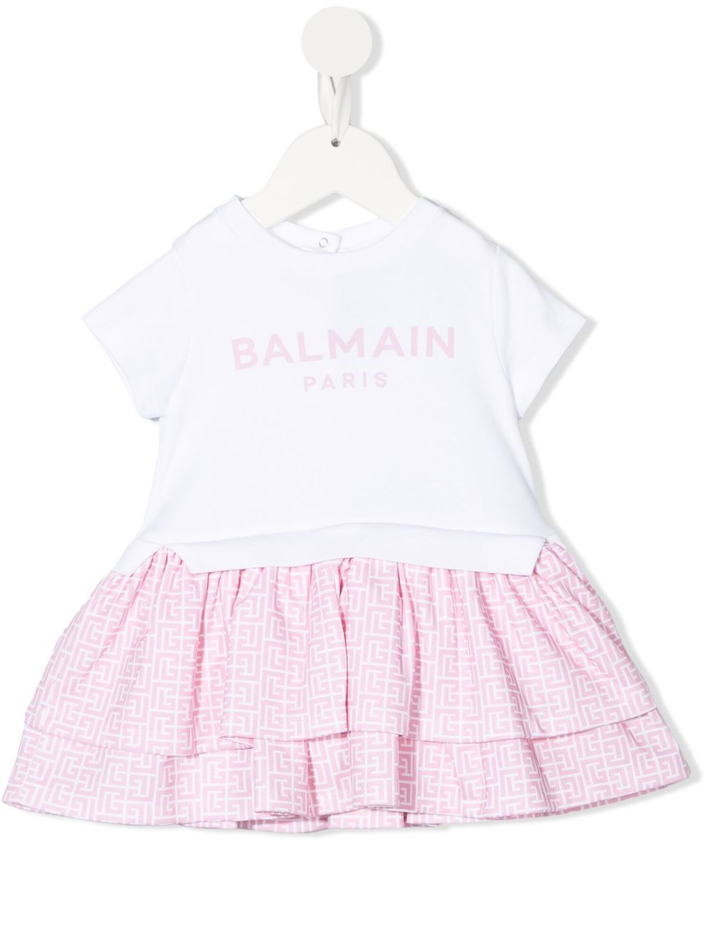 

Balmain Kids contrast-panel T-shirt dress - White