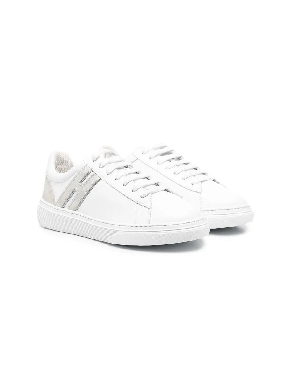 

Hogan Kids tenis bajos con logo - Blanco