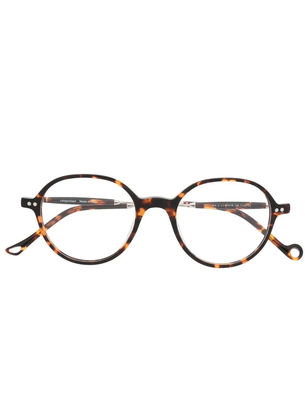 

Eyepetizer Six round-frame glasses - Brown