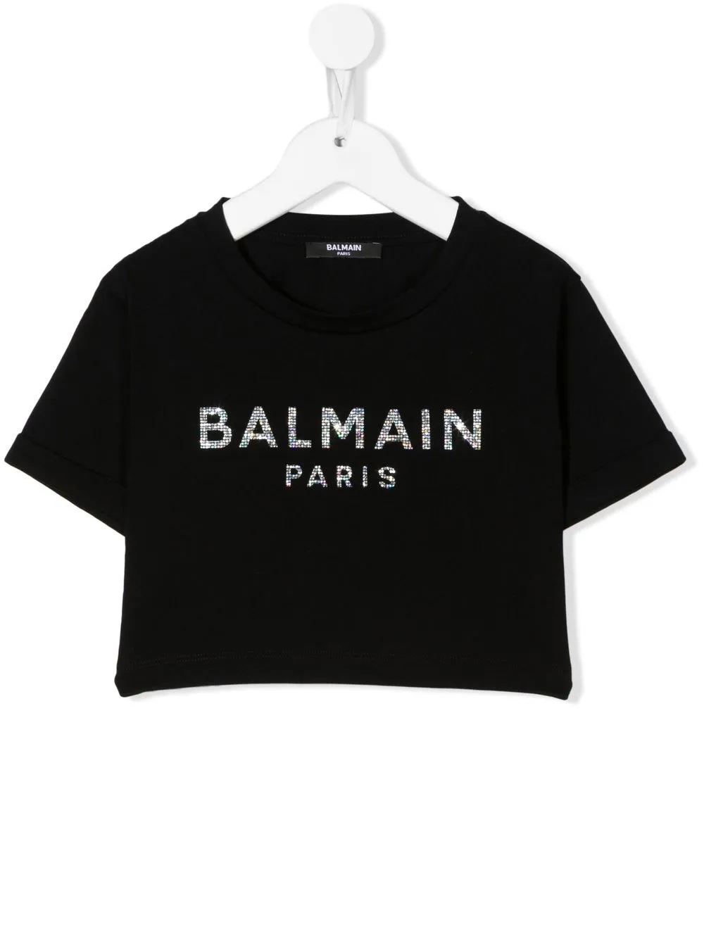 

Balmain Kids crystal-embellished logo T-shirt - Black