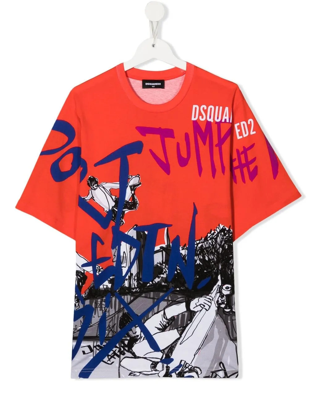 

Dsquared2 Kids playera con ilustración estampada - Rojo