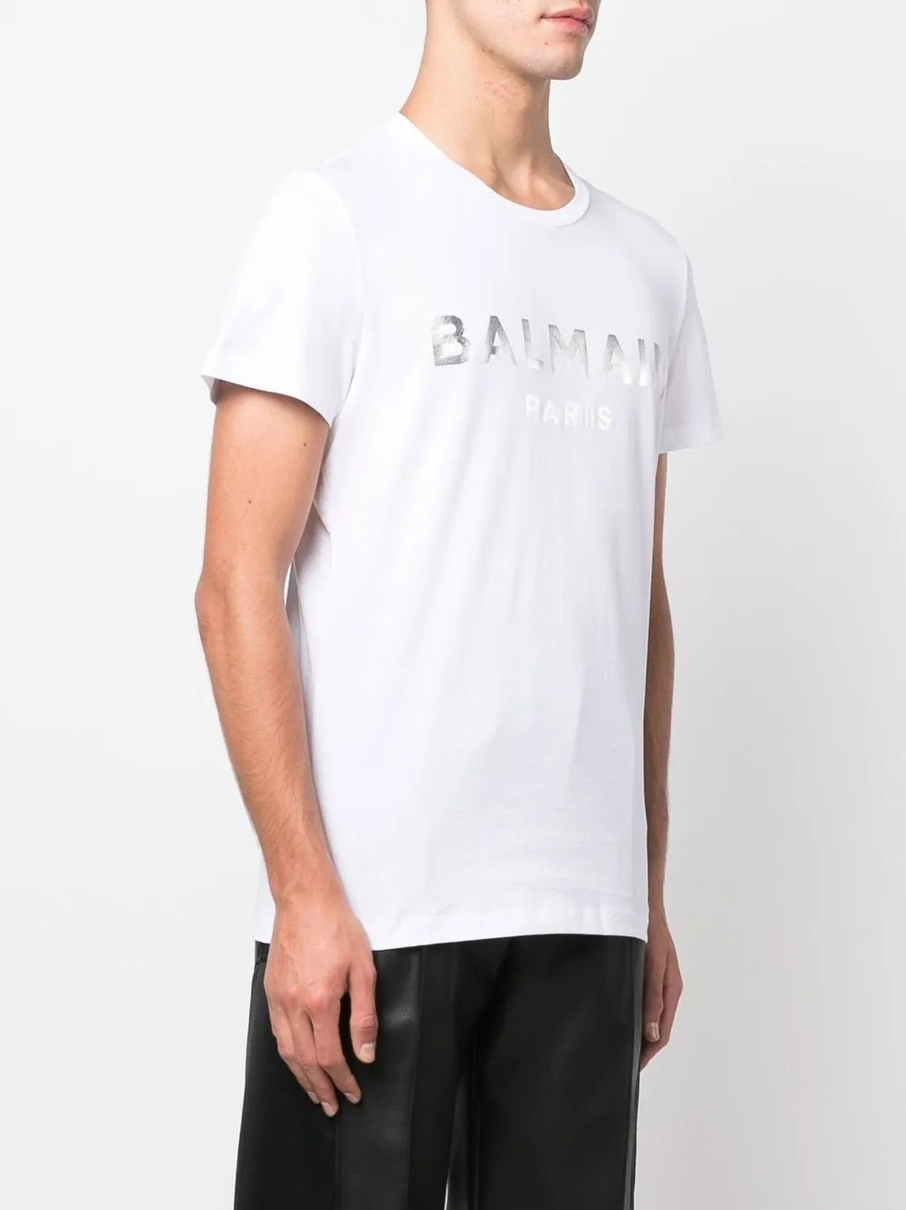 balmain 金属感logo印花t恤 图 3