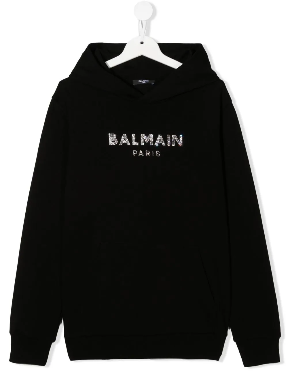 

Balmain Kids hoodie con logo estampado - Negro