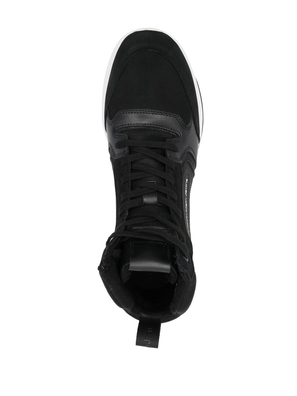 Shop Calvin Klein Logo-detail Sporty Runner Boots In Bds Black